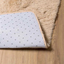 shaggy gulvtæppe NAVARRA 120x120 cm høje luv polyester beige