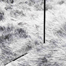 shaggy gulvtæppe NAVARRA 120x120 cm høje luv polyester sølvgrå