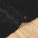 shaggy gulvtæppe NAVARRA 160x160 cm høje luv polyester sort
