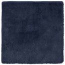 shaggy gulvtæppe NAVARRA 160x160cm høje luv polyester marineblå