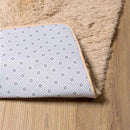 shaggy gulvtæppe NAVARRA 200x200 cm høje luv polyester beige