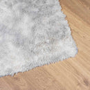 shaggy gulvtæppe NAVARRA 240x240 cm høje luv polyester sølvgrå