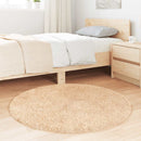 shaggy gulvtæppe NAVARRA 100x100 cm høje luv polyester beige