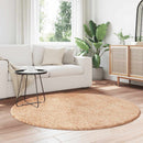 shaggy gulvtæppe NAVARRA 160x160 cm høje luv polyester beige