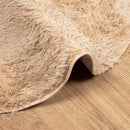 shaggy gulvtæppe NAVARRA 160x160 cm høje luv polyester beige