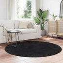 shaggy gulvtæppe NAVARRA 160x160 cm høje luv polyester sort