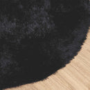 shaggy gulvtæppe NAVARRA 160x160 cm høje luv polyester sort