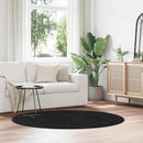shaggy gulvtæppe NAVARRA 160x160 cm høje luv polyester sort