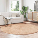 shaggy gulvtæppe NAVARRA 200x200 cm høje luv polyester beige