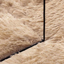 shaggy gulvtæppe NAVARRA 200x200 cm høje luv polyester beige