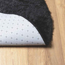 shaggy gulvtæppe NAVARRA 200x200 cm høje luv polyester sort
