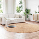 shaggy gulvtæppe NAVARRA 240x240 cm høje luv polyester beige