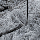 shaggy gulvtæppe NAVARRA 240x240 cm høje luv polyester lysegrå
