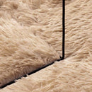 shaggy gulvtæppe NAVARRA 300x200 cm høje luv polyester beige