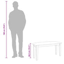 bænk 90 cm massivt gummitræ hvid