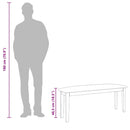 bænk 110 cm massivt gummitræ brun