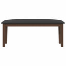 bænk 110 cm massivt gummitræ brun
