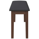 bænk 110 cm massivt gummitræ brun