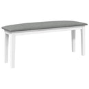 bænk 110 cm massivt gummitræ hvid