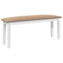 bænk 110 cm massivt gummitræ hvid