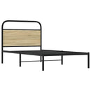 sengeramme 107x203 cm uden madras konstrueret træ sonoma-eg