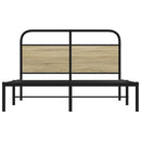 sengeramme 140x190 cm uden madras konstrueret træ sonoma-eg