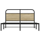 sengeramme 150x200 cm uden madras konstrueret træ sonoma-eg