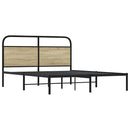 sengeramme 150x200 cm uden madras konstrueret træ sonoma-eg