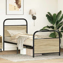 sengeramme 75x190 cm uden madras konstrueret træ sonoma-eg