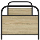 sengeramme 75x190 cm uden madras konstrueret træ sonoma-eg