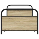 sengeramme 90x190 cm uden madras konstrueret træ sonoma-eg