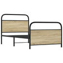 sengeramme 90x190 cm uden madras konstrueret træ sonoma-eg