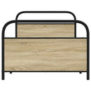 sengeramme 107x203 cm uden madras konstrueret træ sonoma-eg