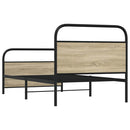 sengeramme 107x203 cm uden madras konstrueret træ sonoma-eg