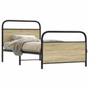 sengeramme 107x203 cm uden madras konstrueret træ sonoma-eg