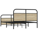 sengeramme 120x190 cm uden madras konstrueret træ sonoma-eg