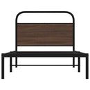 sengeramme 90x190 cm uden madras konstrueret træ brunt eg