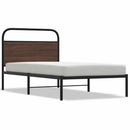 sengeramme 100x200 cm uden madras konstrueret træ brunt eg