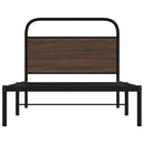 sengeramme 100x200 cm uden madras konstrueret træ brunt eg