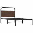 sengeramme 107x203 cm uden madras konstrueret træ brunt eg