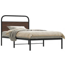 sengeramme 107x203 cm uden madras konstrueret træ brunt eg