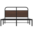 sengeramme 120x200 cm uden madras konstrueret træ brunt eg
