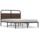 sengeramme 140x190 cm uden madras konstrueret træ brunt eg