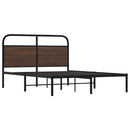 sengeramme 140x190 cm uden madras konstrueret træ brunt eg