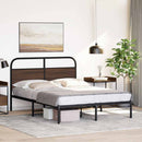 sengeramme 140x190 cm uden madras konstrueret træ brunt eg