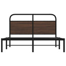 sengeramme 140x190 cm uden madras konstrueret træ brunt eg