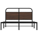 sengeramme 140x200 cm uden madras konstrueret træ brunt eg