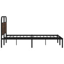 sengeramme 140x200 cm uden madras konstrueret træ brunt eg