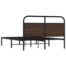 sengeramme 140x200 cm uden madras konstrueret træ brunt eg