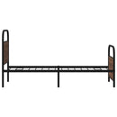 sengeramme 80x200 cm uden madras konstrueret træ brunt eg